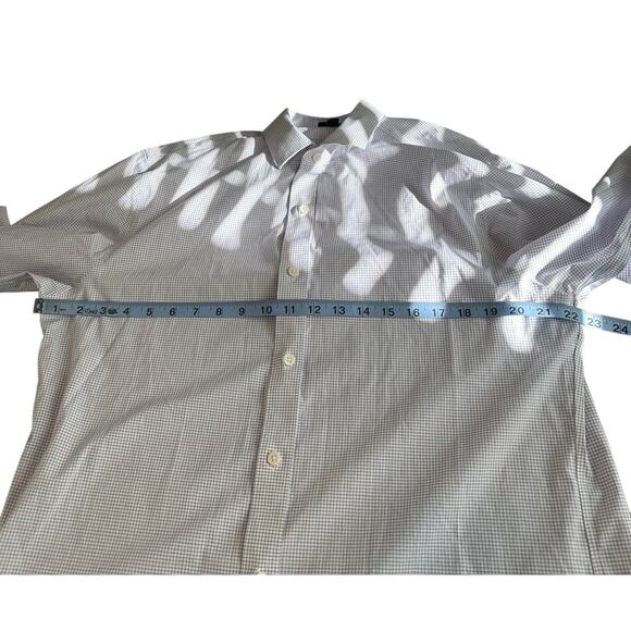 J.Crew Men's Blue Plaid Slim Fit Flex Wrinkle Free Button Down Shirt Size Large - Picture 9 of 11